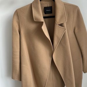Theory | Cashmere Wool Coat | Tan | Size Petite / Small | Capsule Wardrobe